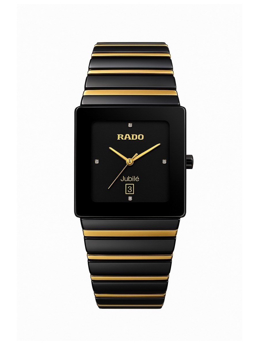 RADO Jublie Integral Quartz Taton Gold Full Bluck Watch